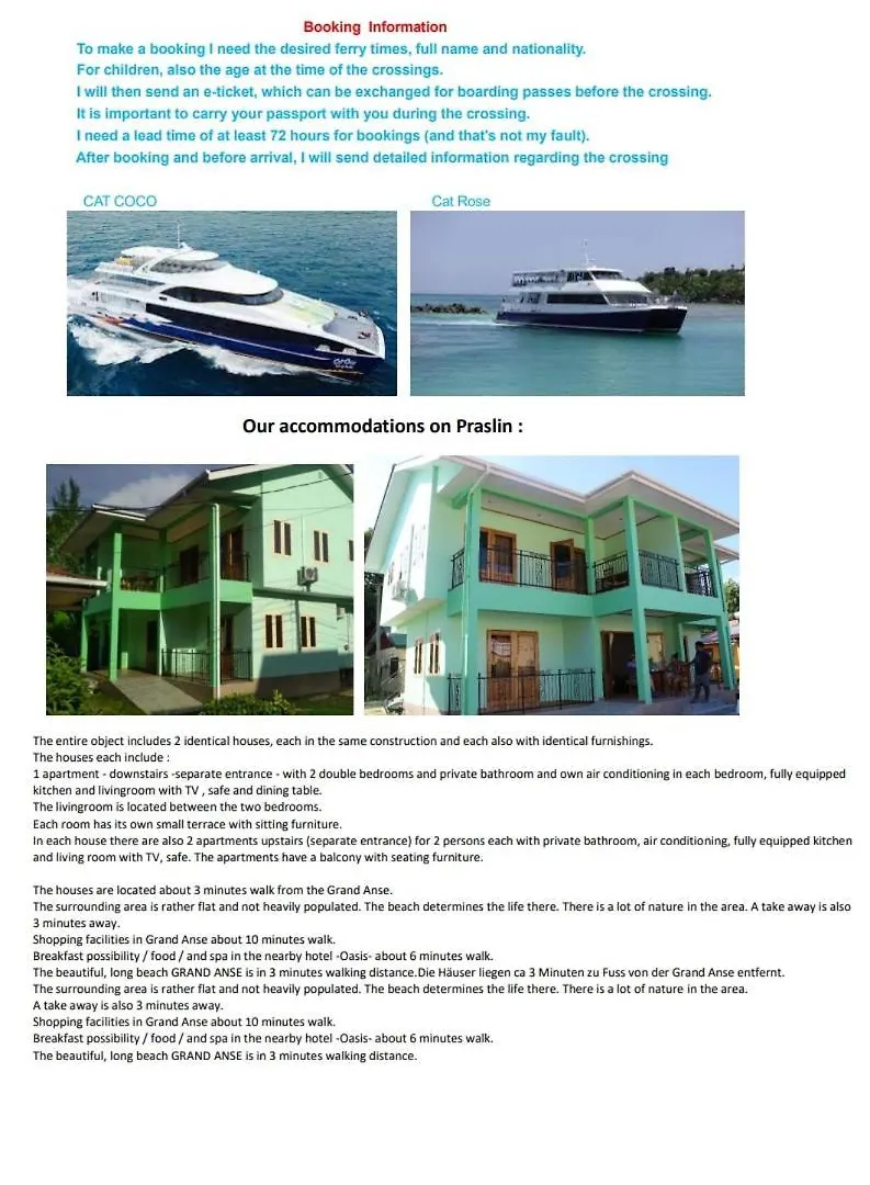 La Batie Selfcatering Apartment Beau Vallon 0*,  Seychelles - szigetek